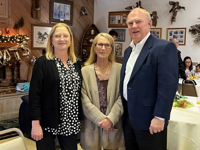 Group photo of new Treutlen County Administrator Jane Martin, former Administrator Johnnie Brooks, and CHSGa President/ CEO Ronnie Rollins
